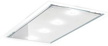 Distante 120 W Sm Hvit Glass Takintegrert ventilator - Hvit/glass