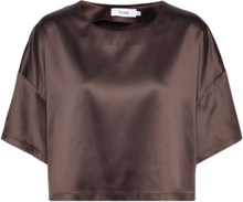 Mimi T-Shirt Tops Blouses Short-sleeved Brown Stylein