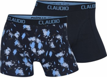 Claudio 2P Cotton Trunks Blå/Lyseblå bomuld Medium Herre