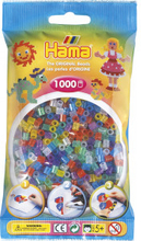 Hama Midi Prlor 207-54 Transparent Mix 54 med glitter - 1000 st