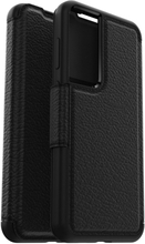 Otterbox - Samsung Galaxy S23 Plus - Strada Case leren bookcase hoesje - Zwart + Lunso Screenprotector