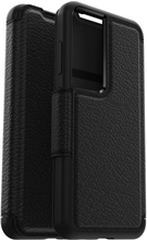 Otterbox - Samsung Galaxy S23 - Strada Case leren bookcase hoesje - Zwart + Lunso Screenprotector