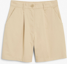 High waist tailored shorts - Beige