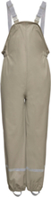 Pants Pu W. Suspender Outerwear Rainwear Bottoms Green Color Kids