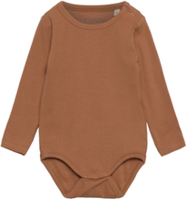 "Body Ls Solid Bodies Long-sleeved Brown Fixoni"