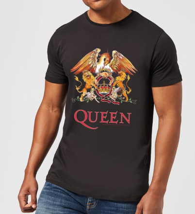 Queen Crest Men's T-Shirt - Black - L