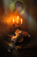 Still Life With Violin And Angel Poster