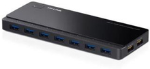 TP-Link 7 ports USB 3.0 Hub with 2 power charge ports (2.4A Max) Desktop/12V/4A power adapter includ
