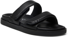 Biafelia Velcro Slide Flade Sandaler Black Bianco