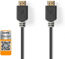 Premium High Speed ??HDMI kabel med Ethernet | HDMI Stik | HDMI Stik | 4K@60Hz | 18 Gbps | 1.00