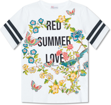 T-skjorte med rød sommerkjærlighet