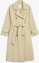 Double breasted front trench coat - Beige