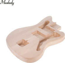 Muslady MZB-T DIY E-Gitarre Unfinished Body Gitarre Barrel Blank Linde E-Gitarre Körper Ersatzteile für Mustang Guiatrs