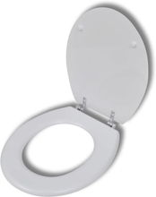 vidaXL WC-istuin MDF yksinkertainen muotoilu valkoinen