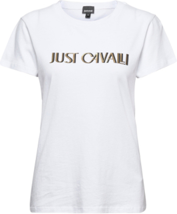 T-Shirt T-shirts & Tops Short-sleeved Hvit Just Cavalli*Betinget Tilbud