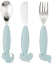 Easy-Grip Cutlery Set Deer Friends Home Meal Time Cutlery Blå D By Deer*Betinget Tilbud