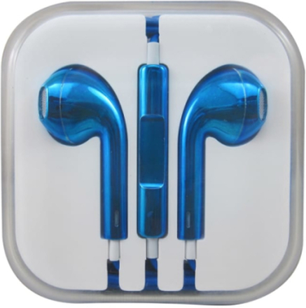 EarPods headset med fjärrkontroll och mic, Glansig blå