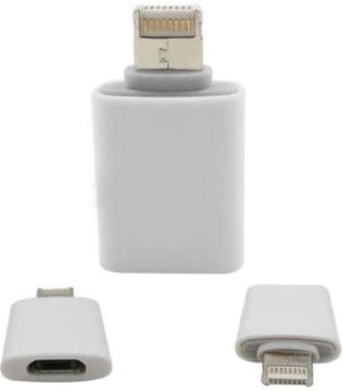 Micro-USB till Lightning 8-pin adapter för iPhone 5/5S/5C/6/7, iPad 4