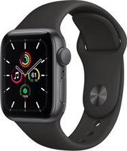 Apple Watch Se Gps, 40mm Space Gray Aluminium Case With Black Sport Band