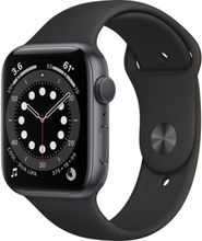 Apple Watch Series 6 Gps, 44mm Space Gray Aluminium Case With Black Sport Band