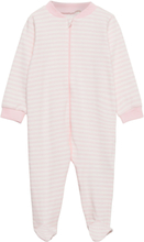 Nightsuit W.zipper A. Foot Pyjamas Sie Jumpsuit Pink Fixoni