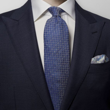 Eton Blå jacquardvävd slips med geometriskt...