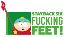 South Park Cartman Six Feet Women's T-Shirt - White - XS