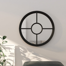 vidaXL Spegel svart 60x4 cm rund järn för inomhusbruk