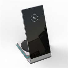 Y22 2 in 1 Magnetic Qi Wireless Charger Stand Quick Charge Dock Station for Mobile Phone/Earphones