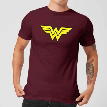 Justice League Wonder Woman Logo Men's T-Shirt - Burgundy - XL
