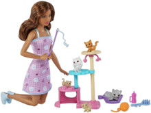 Barbie Kitty Condo Doll And Pets Toys Dolls & Accessories Dolls Multi/mønstret Barbie*Betinget Tilbud