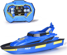 Swedish Rc Police Boat, Rtr Toys Toy Cars & Vehicles Toy Vehicles Boats Blue Dickie Toys