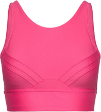 Ua Infinity Pintuck Mid Sport Bras & Tops Sports Bras - All Pink Under Armour