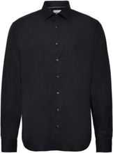 Poplin Stretch Slim Shirt Tops Shirts Business Black Michael Kors