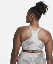 Nike Plus Size - Dri-FIT Swoosh Icon Clash Women's Medium-Support Non-Padded Printed Sports Bra - Grey