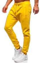 Spodnie męskie dresowe jasnożółte Denley XW01