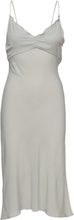 Anf Womens Dresses Knälång Klänning Grey Abercrombie & Fitch
