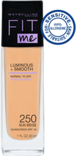 Maybelline New York Fit Me Luminous + Smooth Foundation 250 Sun Beige Foundation Makeup Maybelline