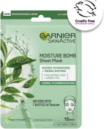 Moisture Bomb Super-Hydrating Re Balancing Sheet Mask Beauty WOMEN Skin Care Face Face Masks Sheet Mask Nude Garnier*Betinget Tilbud