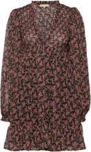 "Chiffon V-Neck Dress Kort Kjole Multi/patterned By Ti Mo"