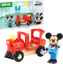 Brio® Mikke Mus Og Lokomotiv Toys Toy Cars & Vehicles Toy Vehicles Trains Multi/mønstret BRIO*Betinget Tilbud