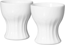 "Pli Blanc Egg Cup 4Cl 2-Pack Home Tableware Bowls Egg Cups White Rörstrand"