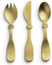 Children's Cutlary Set - Matt Gold/Brass Home Meal Time Cutlery Gull Elodie Details*Betinget Tilbud