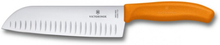 Blister coltello Santoku lama alveolata 17 cm arancio - Victorinox Swissclassic