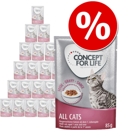 Sparpaket Concept for Life 24 x 85 g - Sensitive Cats in Sosse
