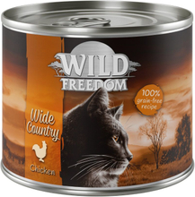 Wild Freedom Adult 6 x 200 g - getreidefrei - gemischtes Paket I (2 x Huhn, Seelachs, Lamm, Kaninchen, Wild)