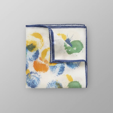 Eton Marinblå & vit näsduk med mönster av...