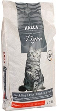 Kattmat Halla Tigra Kattunge & Adult Kyckling/Fisk 10kg