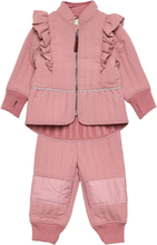Thermal Set Girl - Solid Outerwear Thermo Outerwear Thermo Sets Rosa En Fant*Betinget Tilbud