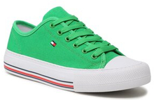 Tygskor Tommy Hilfiger Low Cut Lace-Up Sneaker T3A9-32677-0890 Green 405